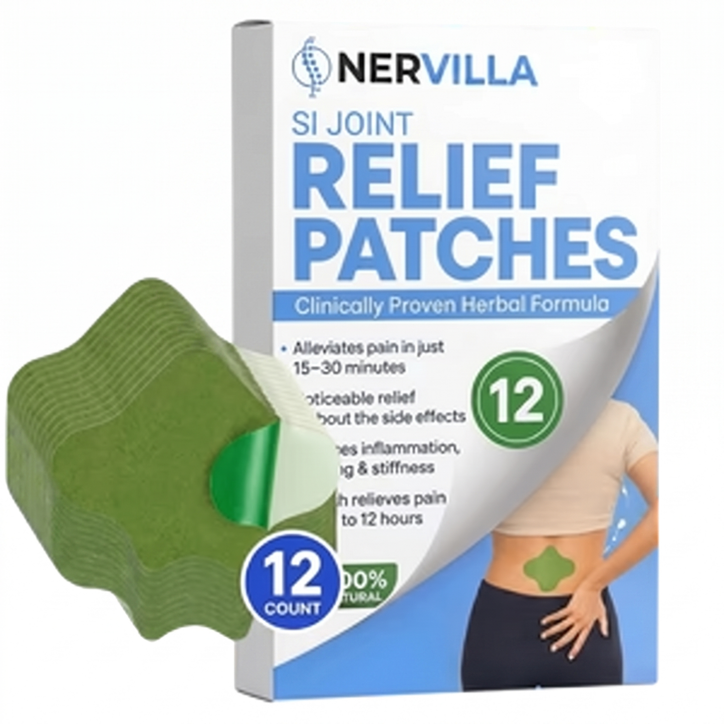 12x SI Joint Pain Relief Patches